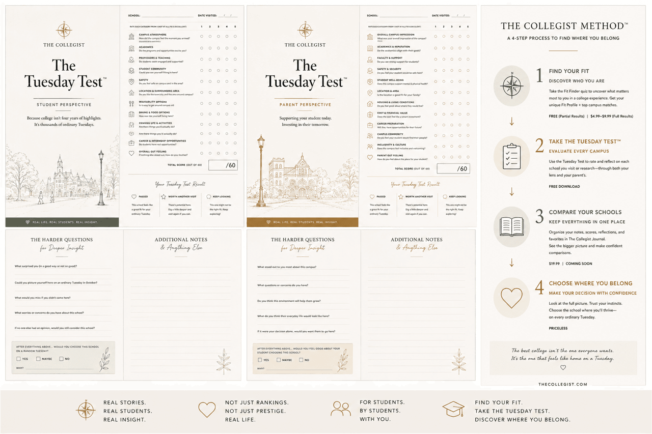 The Decision Journal — interior spread mockup